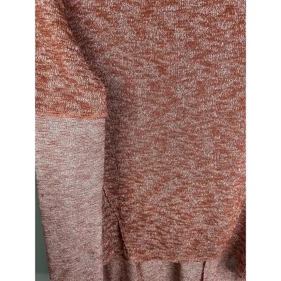 We The Free 'Beatnik Hacci' Long Sleeve Cowl Neck Orange Pullover Sweater Size M - Picture 7 of 7